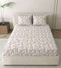 Blush Pink Grace Double 186 TC Cotton Bedsheet With 2 Matching Pillow Covers