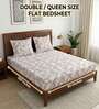 Blush Pink Grace Double 186 TC Cotton Bedsheet With 2 Matching Pillow Covers