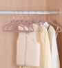 Blush Pink Premium Velvet Kids Hangers with Non-Slip Surface, 360 Swivel Hook, Slim Ergonomic Design