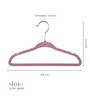 Blush Pink Premium Velvet Kids Hangers with Non-Slip Surface, 360 Swivel Hook, Slim Ergonomic Design