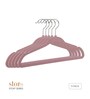 Blush Pink Premium Velvet Kids Hangers with Non-Slip Surface, 360 Swivel Hook, Slim Ergonomic Design