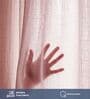 Blush Pink with Pom pomSolid Polyester Curtains for Door Pack of 2