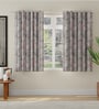 Blush Polyester Abstract 5ft Room Darkening Eyelet Window Curtains (2 Pc)