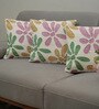 Blush Polyester Floral 18x18 inches Cushion Covers Set of 3