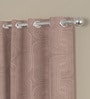 Blush Polyester Jacquard 5ft Regular Eyelet Window Curtain