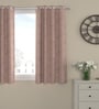 Blush Polyester Jacquard 5ft Regular Eyelet Window Curtain