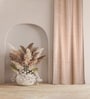 Blush Polyester Jacquard 7ft Regular Eyelet Door Curtain