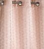 Blush Polyester Jacquard 9ft Regular Eyelet Long Door Curtain