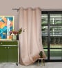 Blush Polyester Jacquard 9ft Regular Eyelet Long Door Curtain