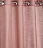 Blush Polyester Solid 9ft Sheer Eyelet Long Door Curtain