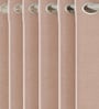 Blush Polyester Solid Jacquard 5ft Room Darkening Eyelet Window Curtains (2 Pc)