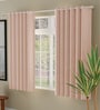 Blush Polyester Solid Jacquard 5ft Room Darkening Eyelet Window Curtains (2 Pc)