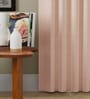 Blush Polyester Solid Jacquard 5ft Room Darkening Eyelet Window Curtains (2 Pc)