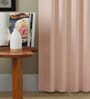 Blush Polyester Solid Jacquard 9ft Room Darkening Eyelet Long Door Curtains (2 Pc)
