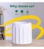 Blushing Sun Large White Ceramic Planter