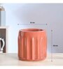 Blushing Sun Medium Coral Pink Ceramic Planter