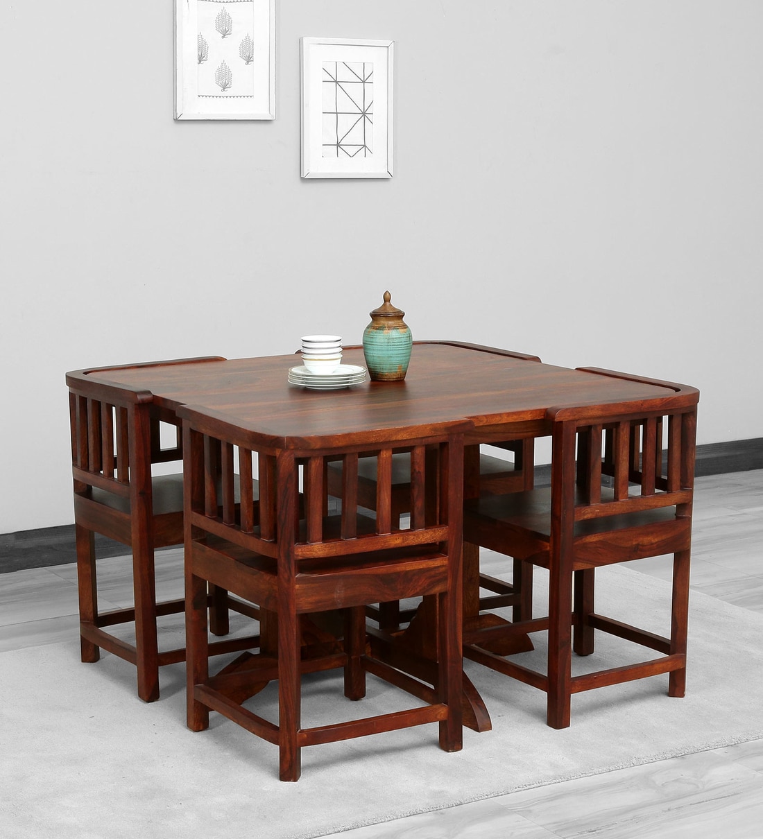 sheesham wood 4 seater dining table