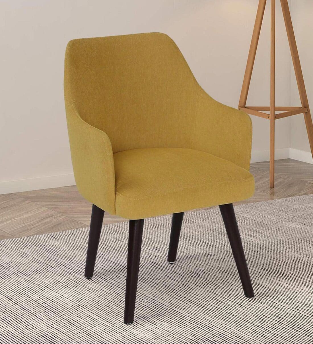 Bolivar Upholstered Dining Chair In Yellow Colour