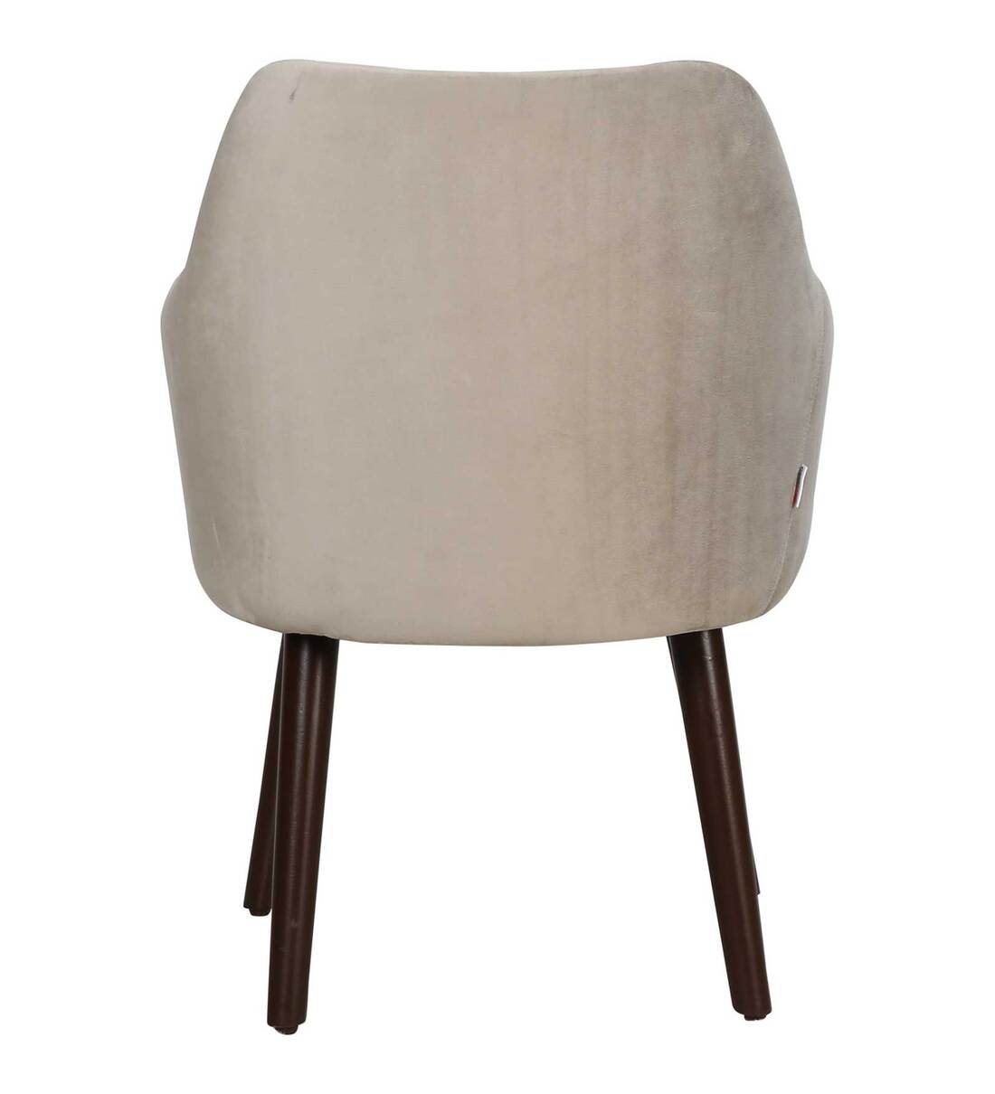 Buy Bolivar Velvet Fabric Dining Chair In Ash Grey Colour Online