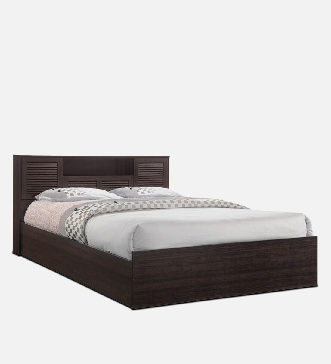 Buy Bolton King Size Bed with Storage in Wenge Finish by HomeTown