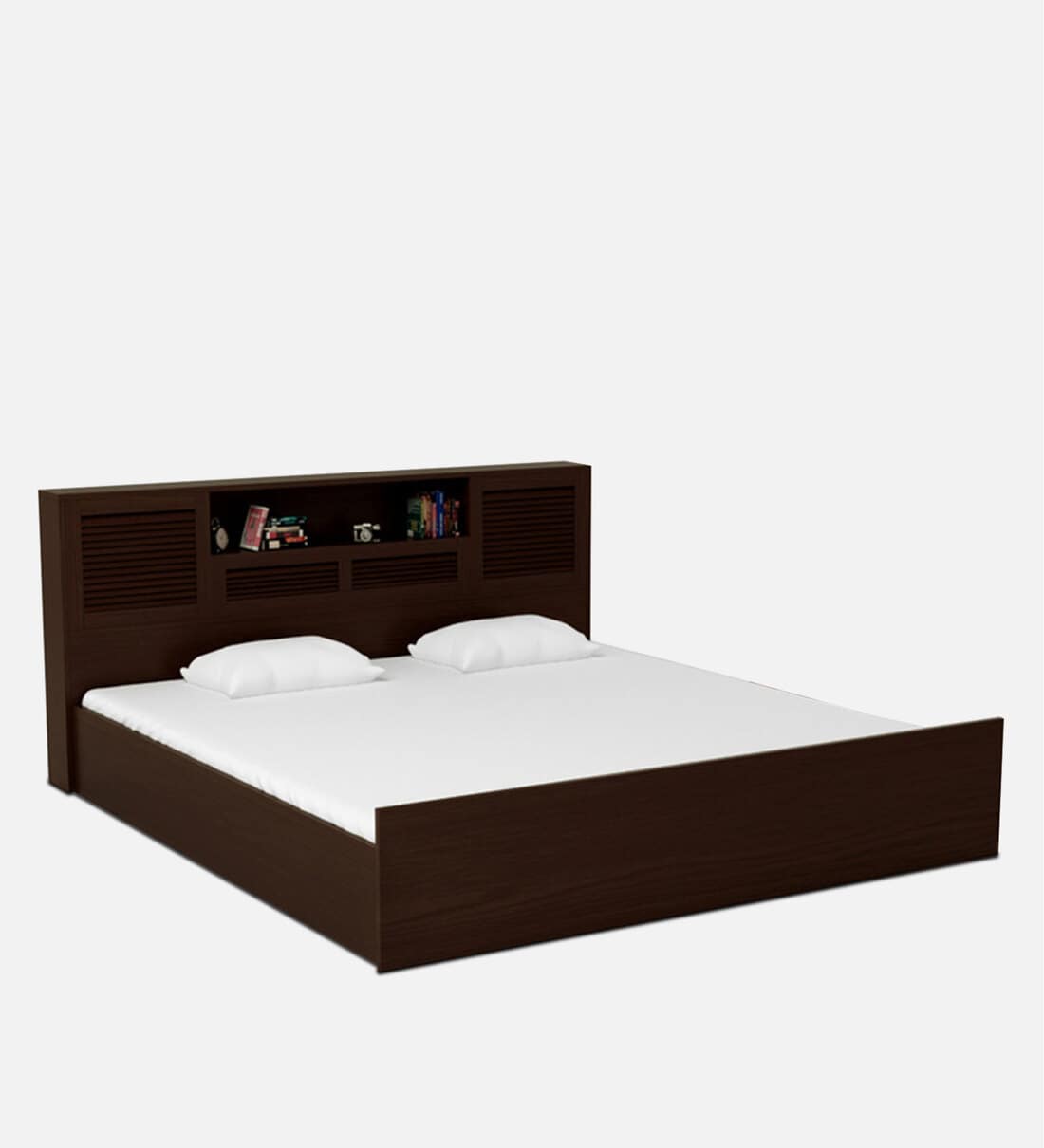 Buy Bolton King Size Bed with Box Storage in Wenge Finish by HomeTown