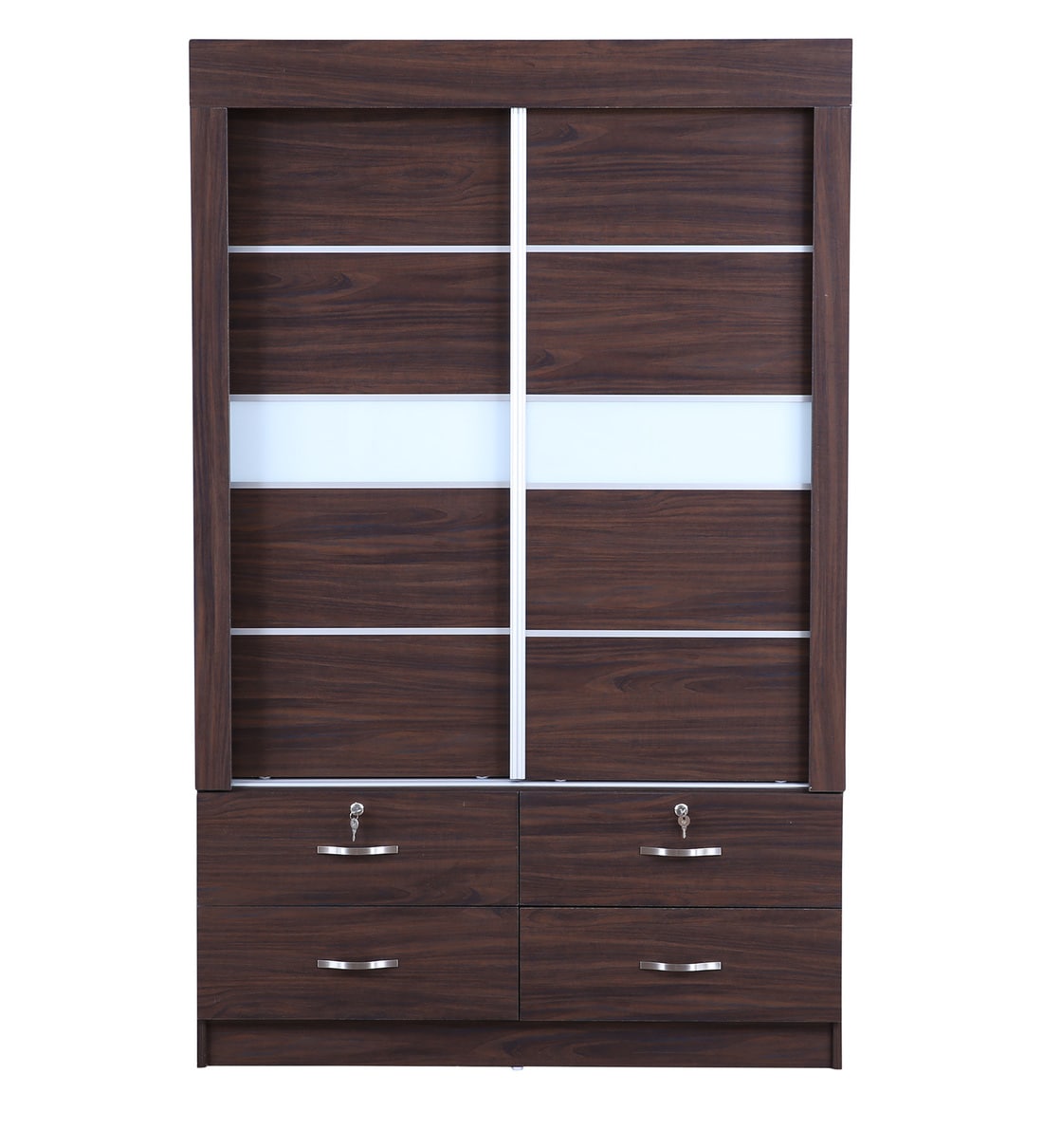 Buy Bolton Sliding Door Wardrobe in Walnut Colour By HomeTown Online