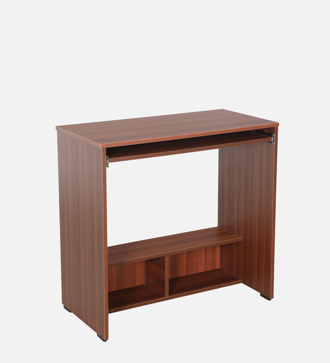 Buy Bonton Computer Table in Walnut Finish with Keyboard Slider at