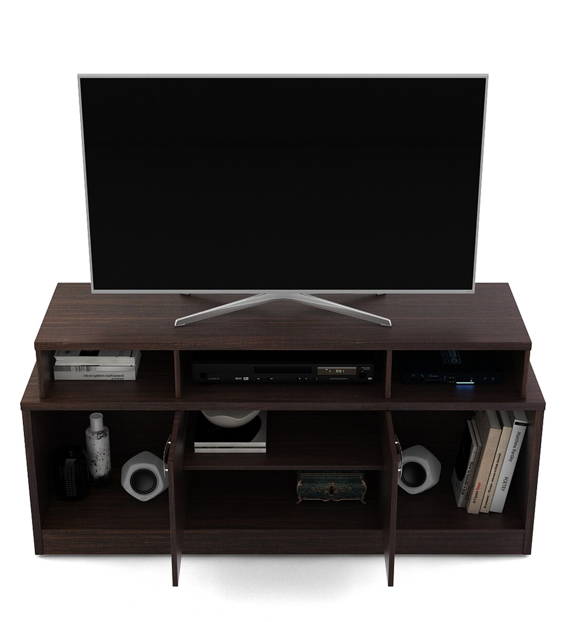 Buy Booner TV Console for TVs upto 55 Inch in Choco Walnut Colour by A