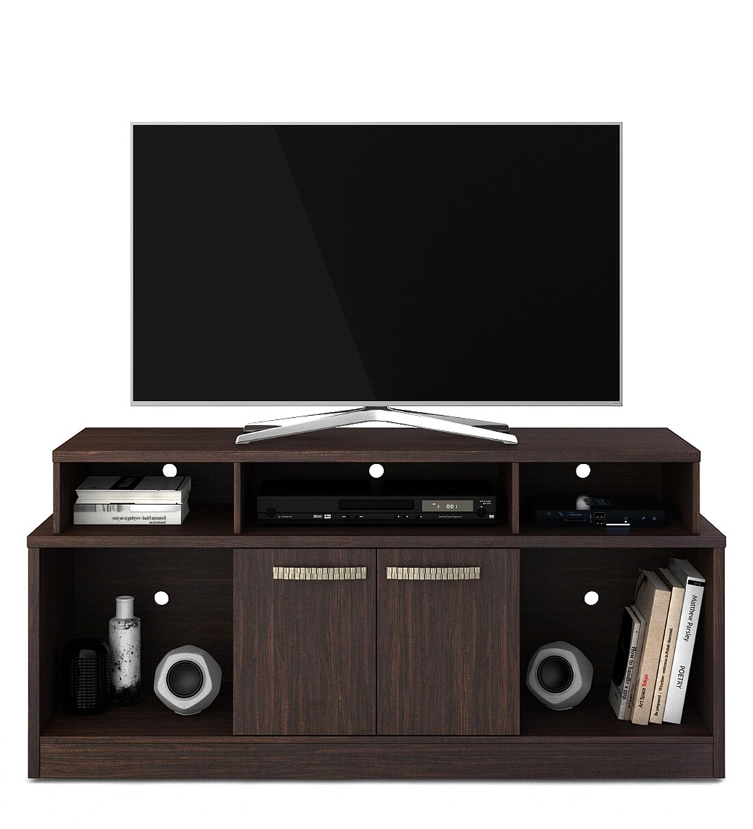 Buy Booner TV Console for TVs upto 55 Inch in Choco Walnut Colour by A