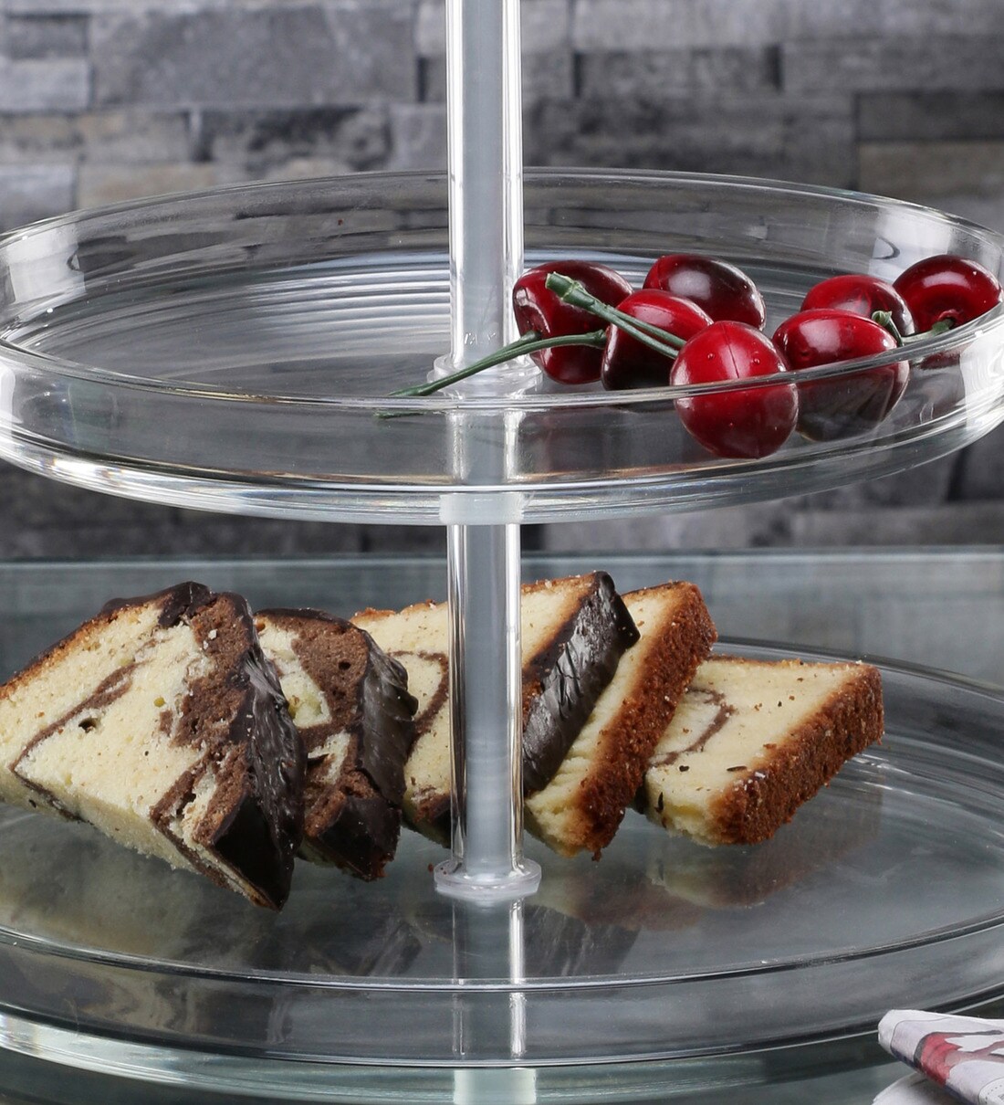 Buy Palladio 2 Tier Glass Cake Stand Online Dessert Stands
