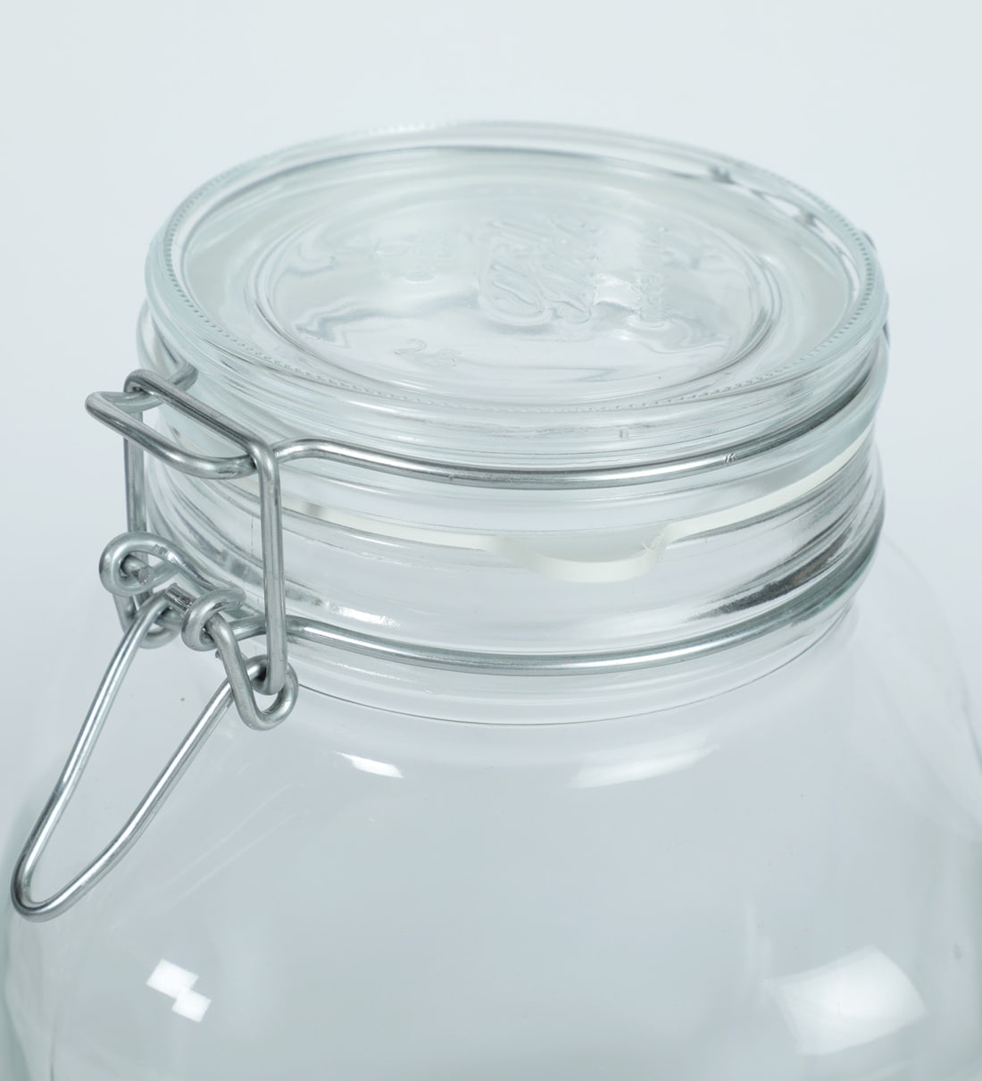 Vetri 0.5 Gal Glass Storage Jar - with Glass Lid - 6 inch x 6 inch x 8 1/4 inch - 1 Count Box, Clear