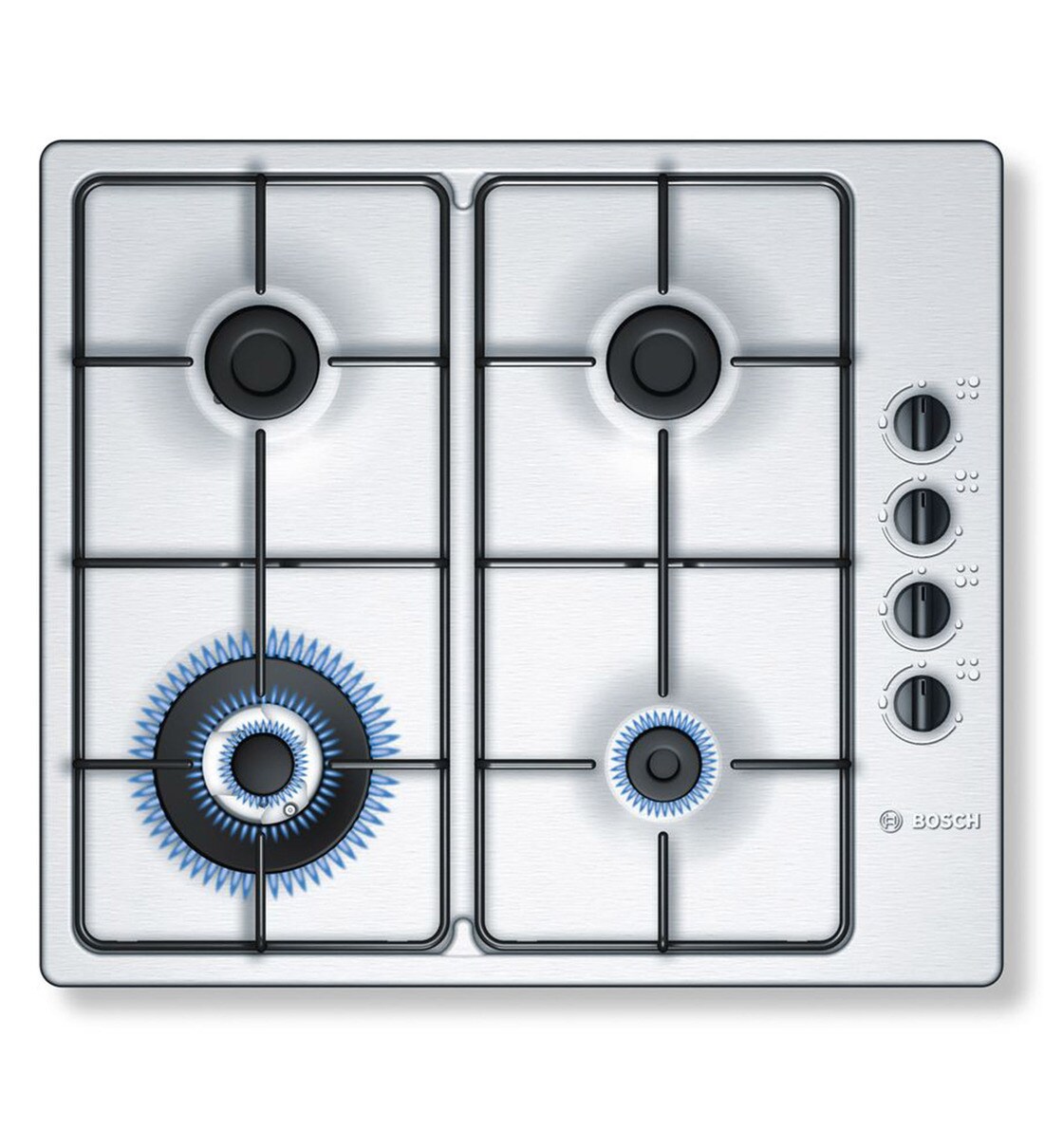 Buy Bosch 60 cm Stainless Steel Gas Hob with Flame Failure Device Right