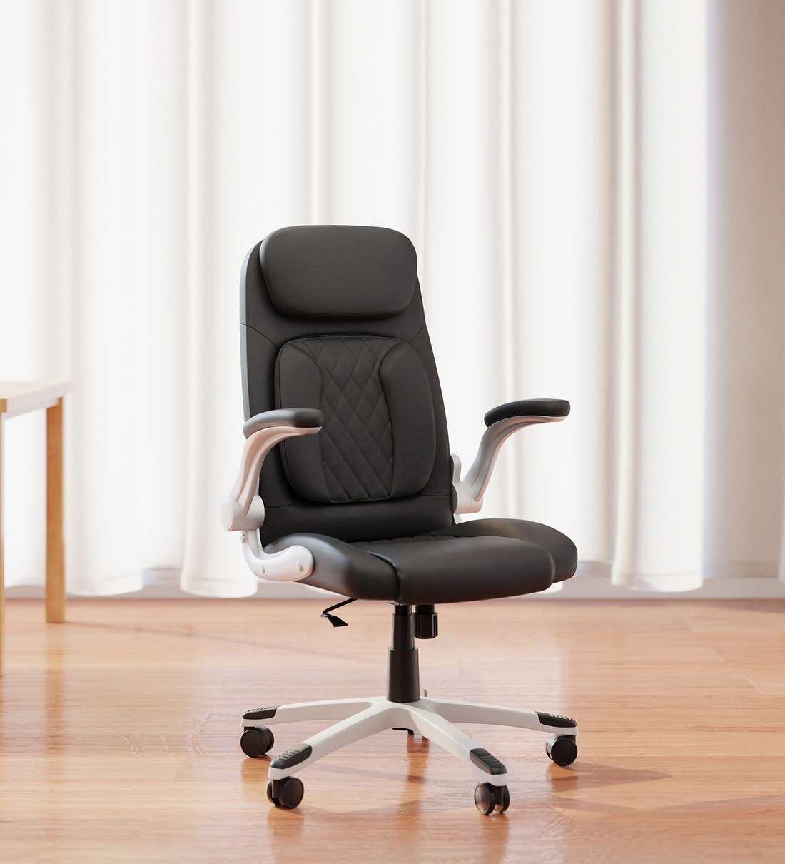 NOUHAUS - Posture Ergonomic PU Leather Office Chair - White