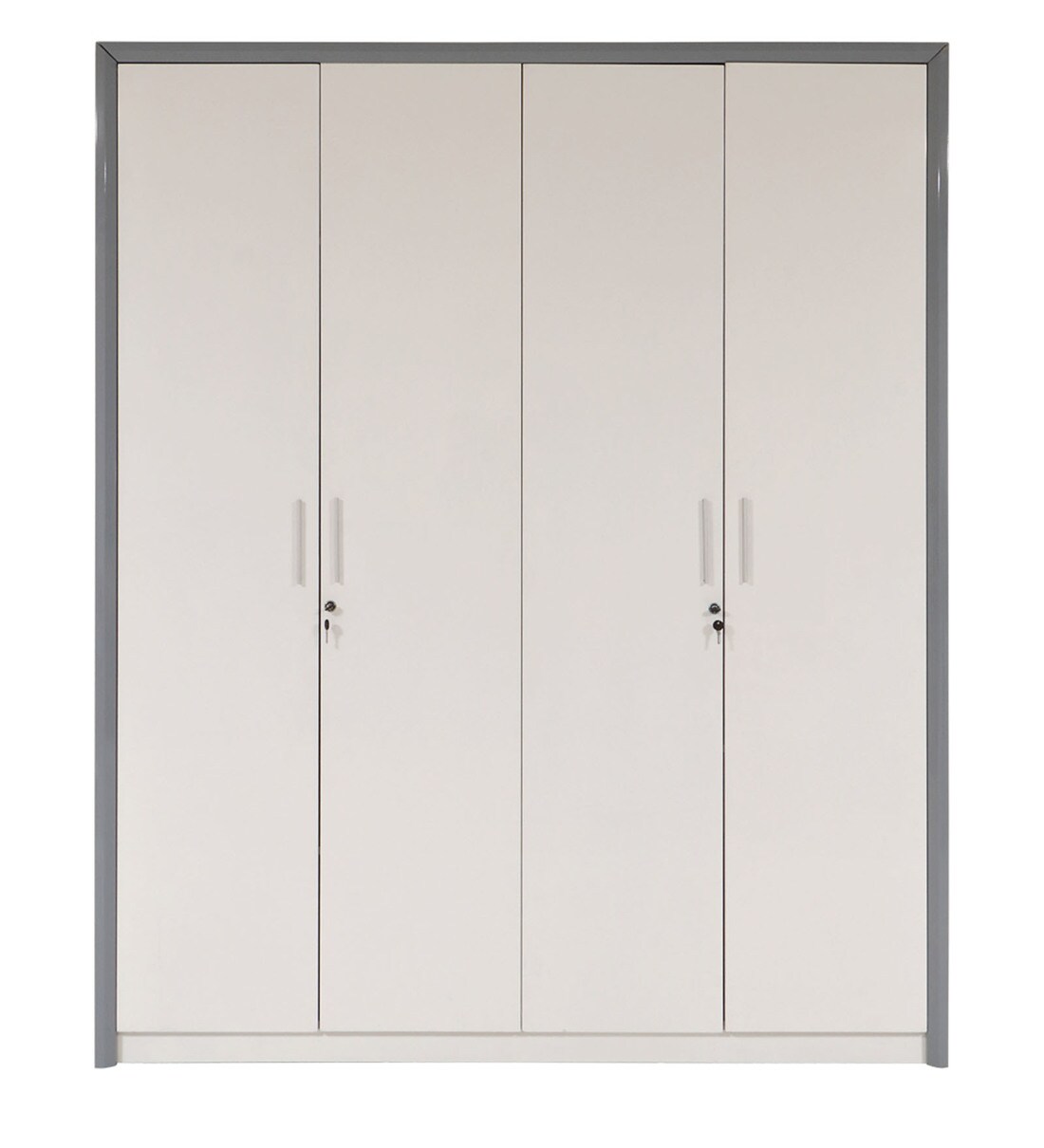 Buy Boston 4 Door Wardrobe in White Colour by Evok Online 4 Door