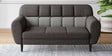 Bobbin Fabric 3 Seater Sofa In Charcoal Colour