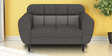 Bobbin 2 Seater Sofa in Charcoal Grey Colour