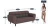 Bobbin Sofa 3 Seater in Magenta Colour