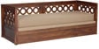 Bogota Sofa Cum Bed with Mattress in Provincial Teak Finish
