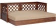 Bogota Sofa Cum Bed with Mattress in Provincial Teak Finish