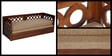 Bogota Sofa Cum Bed with Mattress in Provincial Teak Finish