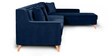 Bollywood Velvet LHS Sectional Sofa in Navy Blue Colour