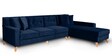 Bollywood Velvet LHS Sectional Sofa in Navy Blue Colour