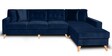 Bollywood Velvet LHS Sectional Sofa in Navy Blue Colour