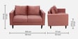 Bonito Velvet 2 Seater Sofa In Blush Pink Colour