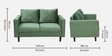 Bonito Velvet 2 Seater Sofa In Green Colour