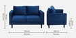 Bonito Velvet 2 Seater Sofa In Royal Blue Colour
