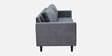 Bonito Velvet 3 Seater Sofa In Fossil Grey Colour
