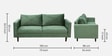 Bonito Velvet 3 Seater Sofa In Green Colour