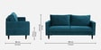 Bonito Velvet 3 Seater Sofa In Teal Blue Colour