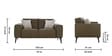Bordeaux Half Leather 2 Seater Sofa in Exotica Delph Blue colour